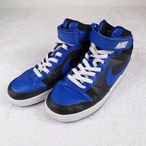 Nike Boys Court Borough Mid 2 DM8872-001 Blue Basketball Shoes Sneakers Size 6Y